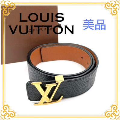Louis Vuitton Belt LV Initial 40MM Reversible Taurillon Calf Leather "Noir"