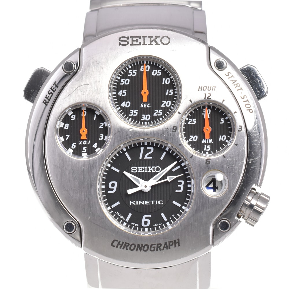 値下 セイコー SEIKO SBXZ001/9T82-0A10 スポーチュラ 世界1000本限定 ブラック オートクォーツ メンズ 良品 腕時計 H#145271