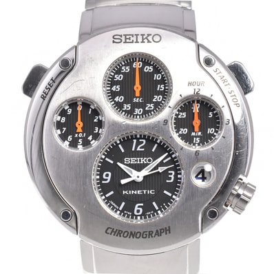 値下 セイコー SEIKO SBXZ001/9T82-0A10 スポーチュラ 世界1000本限定 ブラック オートクォーツ メンズ 良品 腕時計 H#145271