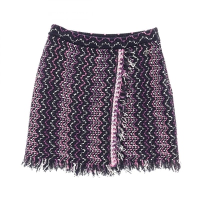 シャネル CHANEL ココマーク スカート 衣料品 ボトムス コットン ナイロン レディース ネイビー系 / マルチカラー P70448 【中古】