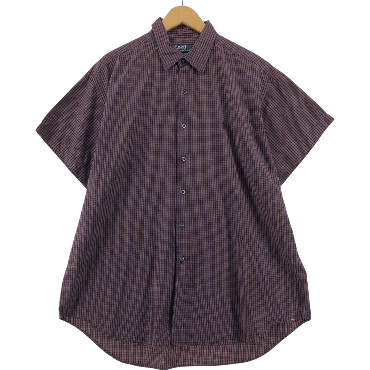 古着 ラルフローレン Ralph Lauren POLO by Ralph Lauren MARLOWE 半袖 チェックシャツ メンズXL相当/eaa535596