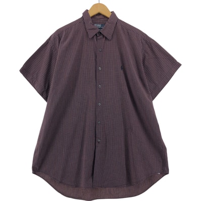 古着 ラルフローレン Ralph Lauren POLO by Ralph Lauren MARLOWE 半袖 チェックシャツ メンズXL相当/eaa535596