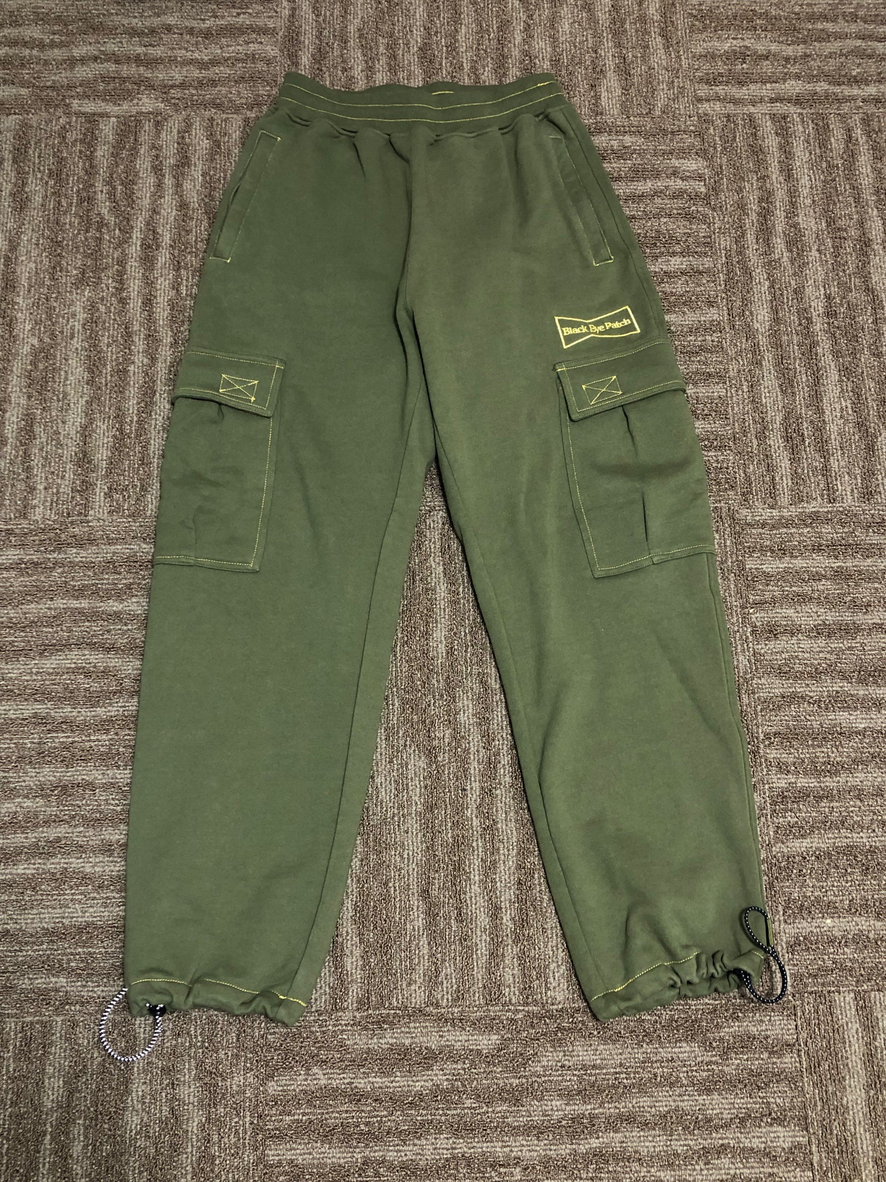 BlackEyePatch x Wasted Youth SWEAT CARGO PANTS "Olive" / VERDY