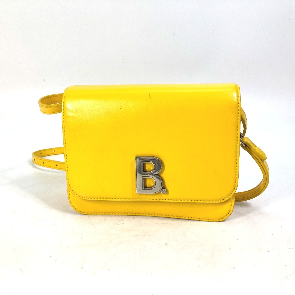 バレンシアガ BALENCIAGA Bロゴ 592898 カバン 2WAYバッグ クラッチバッグ ポシェット 斜め掛け ショルダーバッグ レザー イエロー