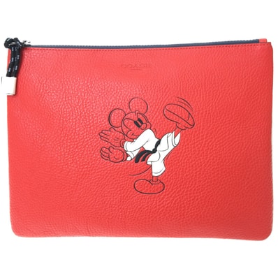 ▼▼COACH コーチ ディズニー コラボ クラッチバッグ C2060 3209 レッド