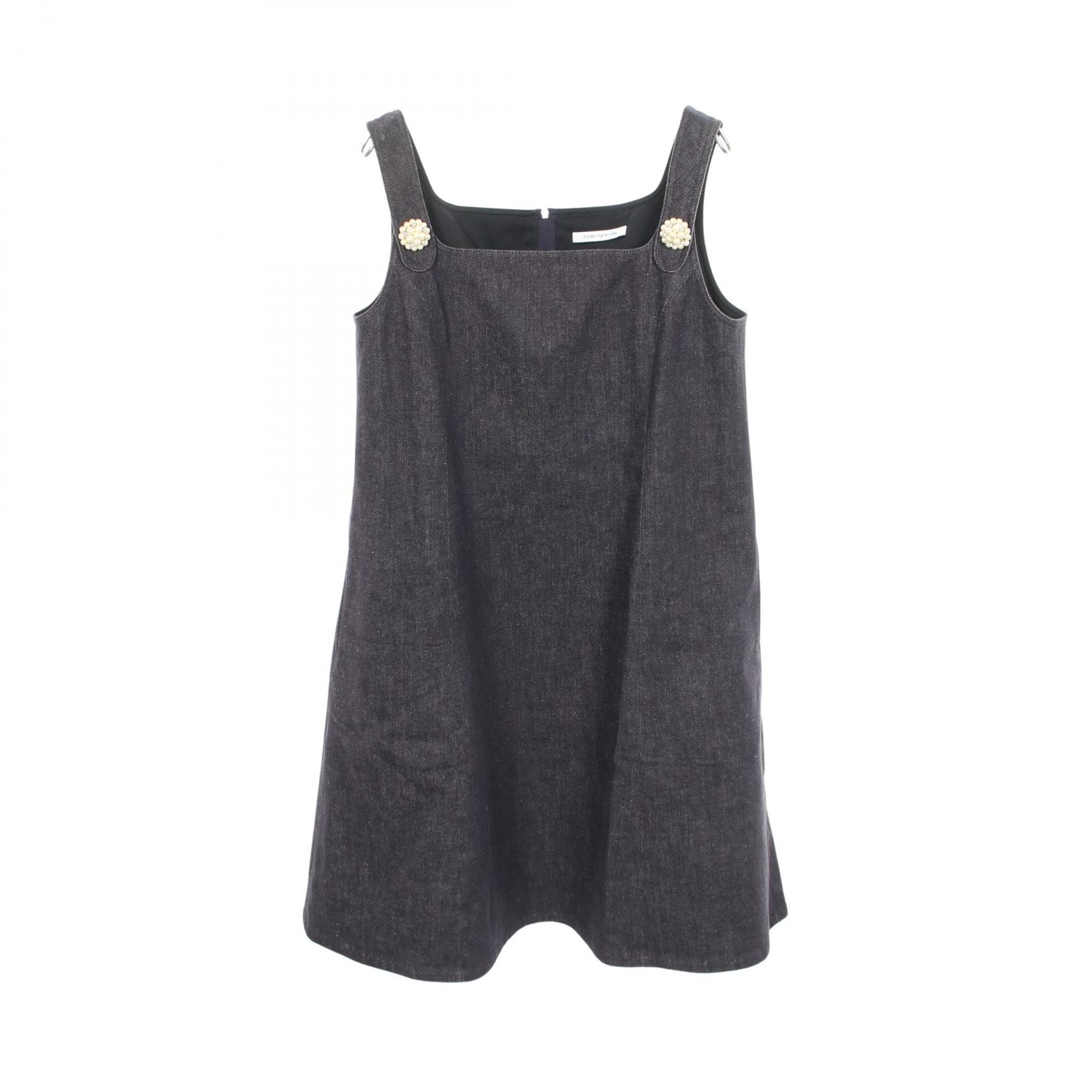 フォクシー ニューヨーク FOXEY NEW YORK ドレス マティアス ビジュー ワンピース 衣料品 トップス コットン レディース ネイビー系 44224 【中古】