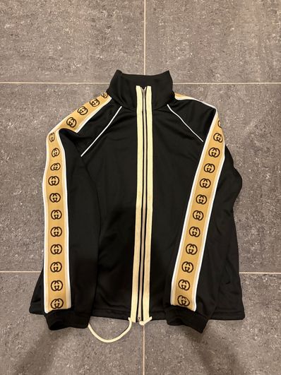GUCCI GGテープ トラックジャケット 黒 M テクニカルジャージ