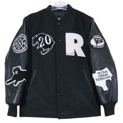 NEIGHBORHOOD x WTAPS x RATS 20th Leather x Melton Combination Jacket "Black"