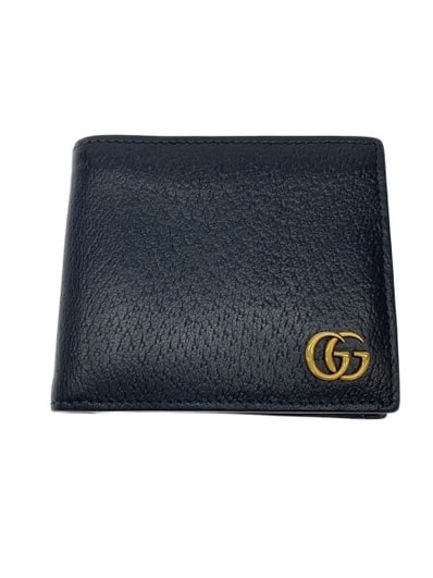 GUCCI GG Marmont Leather Coin Wallet "Black"