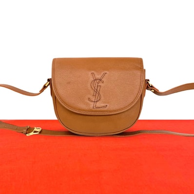 YVES SAINT LAURENT イヴ・サンローラン YSL ロゴ レザー ショルダーバッグ ブラウン
18473