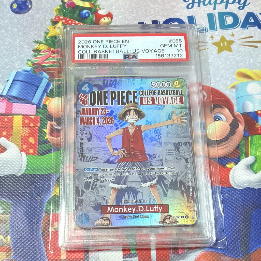 モンキー・D・ルフィ:P (開封済) [P-055]【英語版】(プロモーションカード「ワンピース カレッジ バスケットボール:USボヤージュ」)