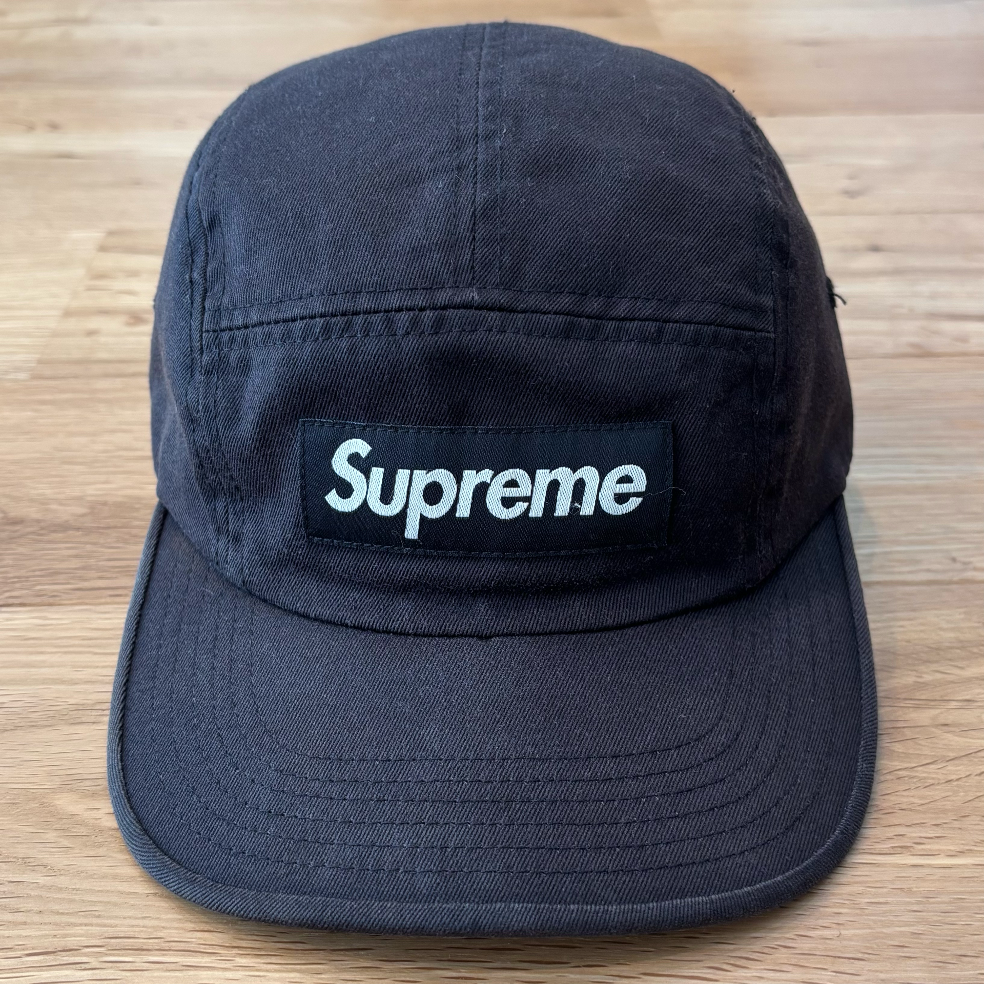 Supreme Washed Chino Twill Camp Cap ブラック チノツイル ウォッシュ ボックスロゴ シュプリーム