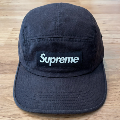 Supreme Washed Chino Twill Camp Cap ブラック チノツイル ウォッシュ ボックスロゴ シュプリーム