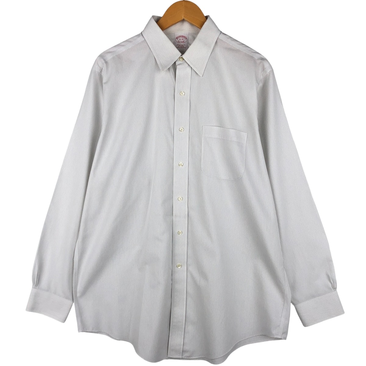 古着 ブルックスブラザーズ Brooks Brothers Est.1818 長袖 コットンストライプシャツ メンズL相当/eaa605925