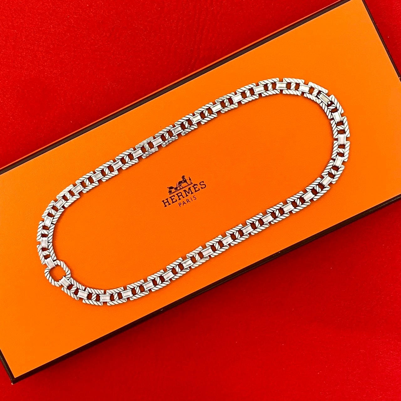 HERMES エルメス グランスポー シルバー ネックレス シルバー
 25261
