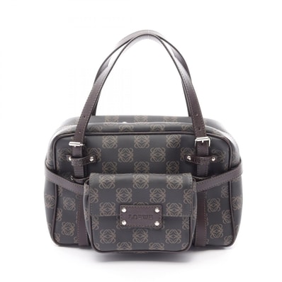 ロエベ LOEWE アナグラム ハンドバッグ バッグ PVCコーティングキャンバス レザー レディース ブラック系 / ブラウン系 【中古】