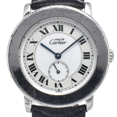 カルティエ CARTIER W1006718 マストロンド ホワイト/ベージュ クォーツ レディース 腕時計 J#148001