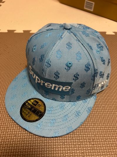 Supreme Monogram Box Logo New Era "Light Blue"
