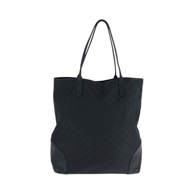 美品 GUCCI グッチ ブラック 黒 ゴールド金具 ナイロン トートバッグ ハンドバッグ 603026 【中古】