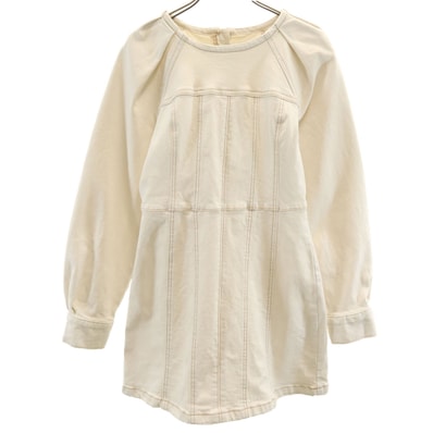 ZARA ザラ 長袖 デニム ミニワンピース S アイボリー