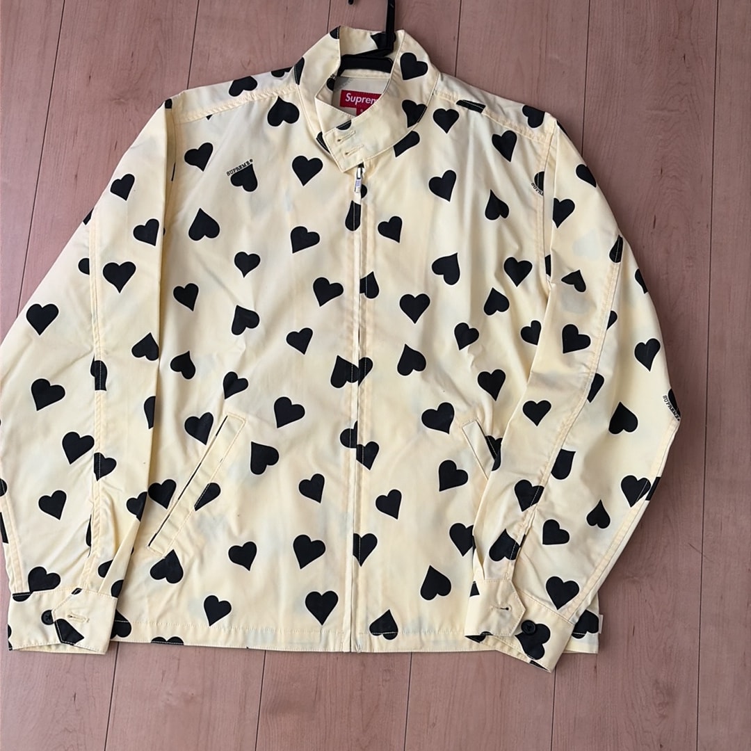 Supreme Hearts Harrington Jacket "Light Yellow"