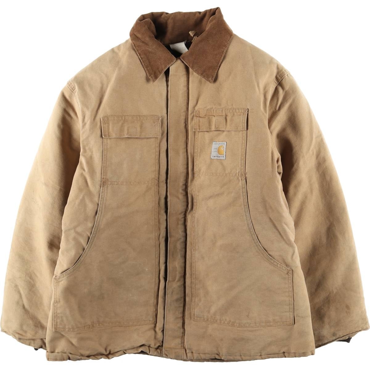 古着 80年代 カーハート Carhartt 100周年モデル トラディショナルコート 中綿入り ダックワークジャケット USA製 メンズXL相当 ヴィンテージ/eaa590660