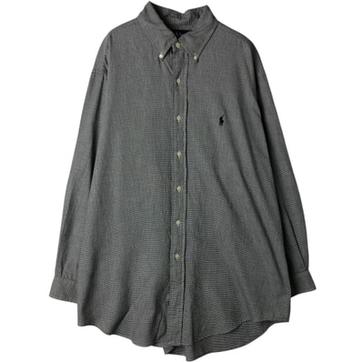 古着 ラルフローレン Ralph Lauren YARMOUTH 千鳥格子柄 長袖 ボタンダウンシャツ メンズL相当/eaa628603