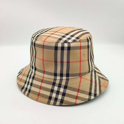Burberry Vintage Check Technical Cotton Bucket Hat "Archive Beige"