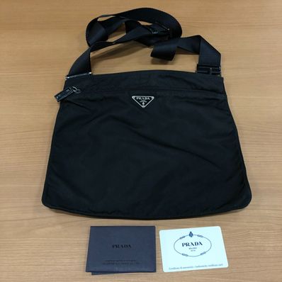 PRADA Nylon Shoulder Bag "Black"