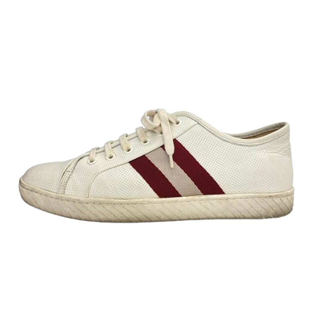 BALLY バリー スニーカー サイドライン レザー スニーカー ベージュ系 7E【中古】