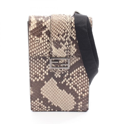 フェンディ FENDI ショルダーバッグ バッグ エキゾチックレザー メンズ レディース グレー系 / ベージュ系 【中古】