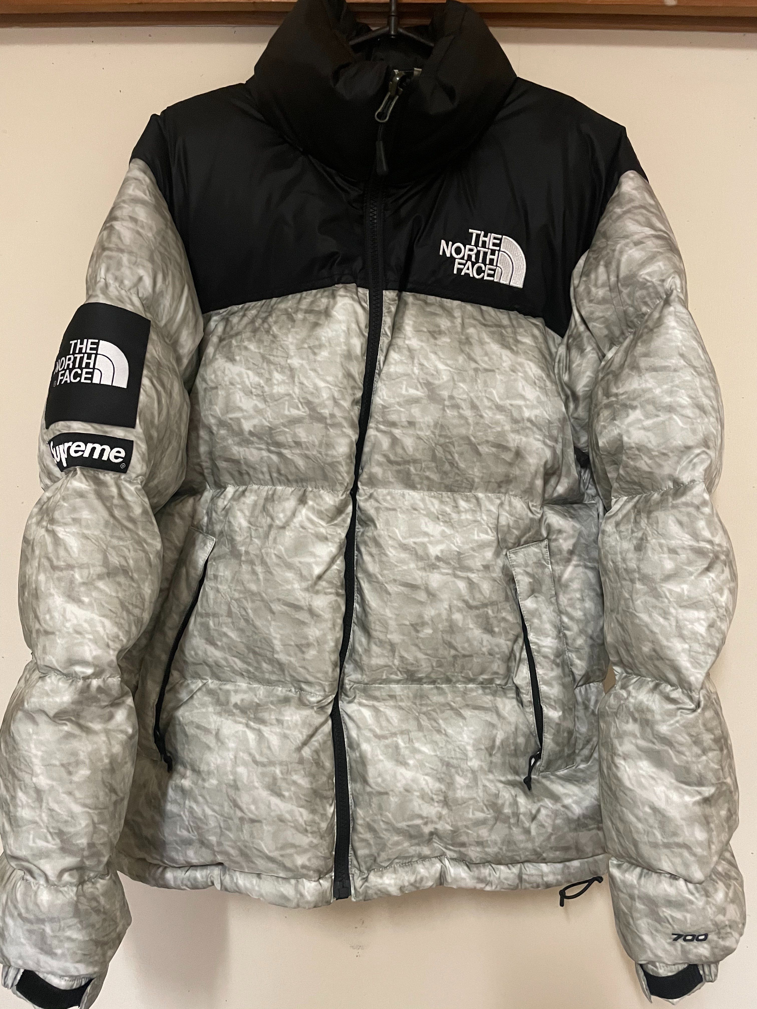 Supreme x The North Face Nuptse Jacket "White Paper Print"