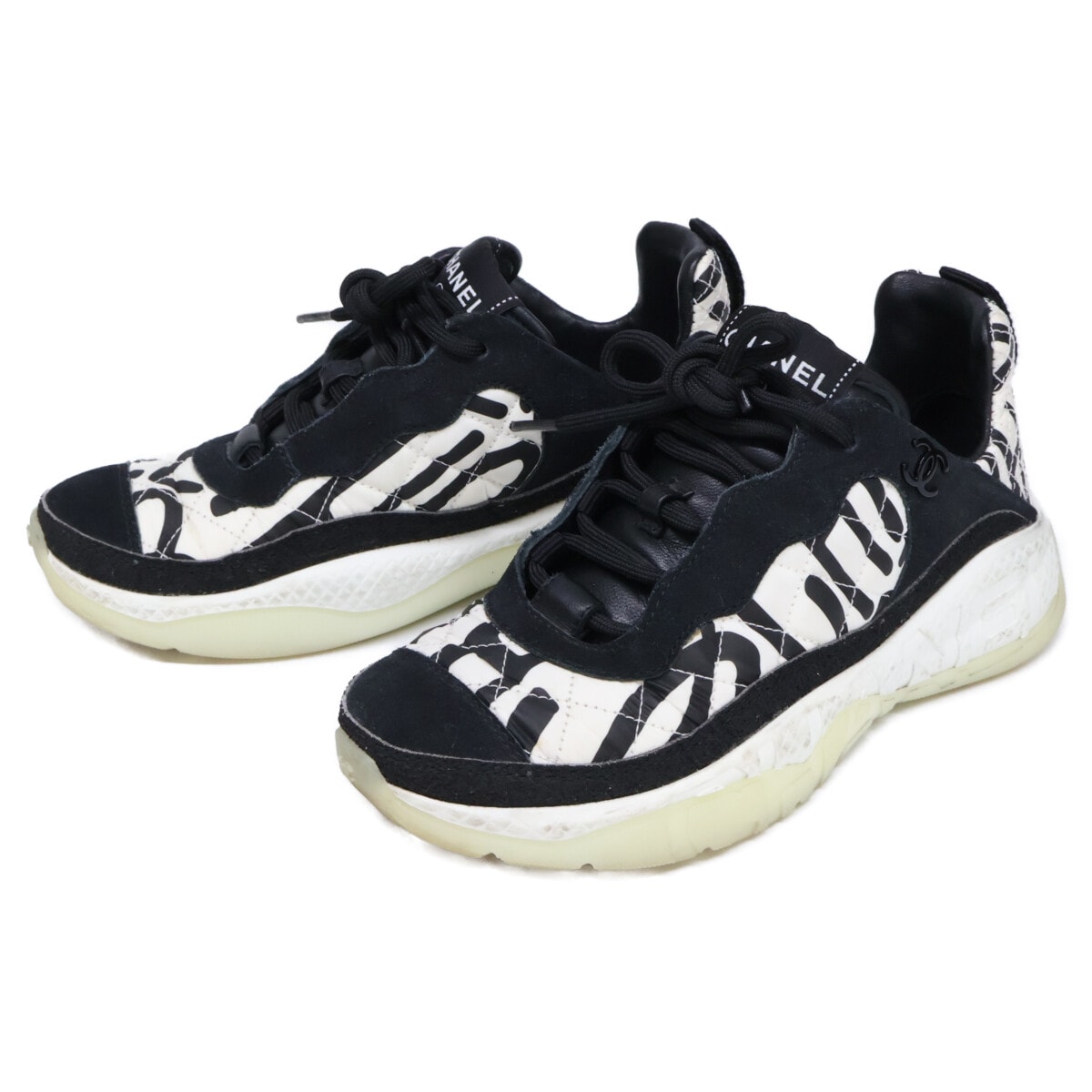 シャネル G38290 グラフィックロゴ スニーカー 35