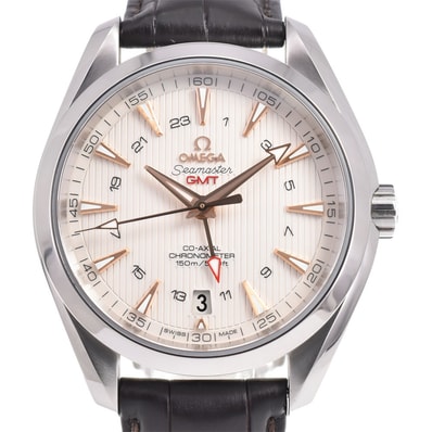 オメガ OMEGA 231.13.43.22.02.004 シーマスター アクアテラ コーアクシャル GMT 自動巻き メンズ 箱・保証書付き 腕時計 G#147403