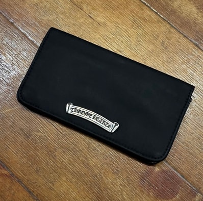 Chrome Hearts Scroll Label Nylon Wallet "Black"