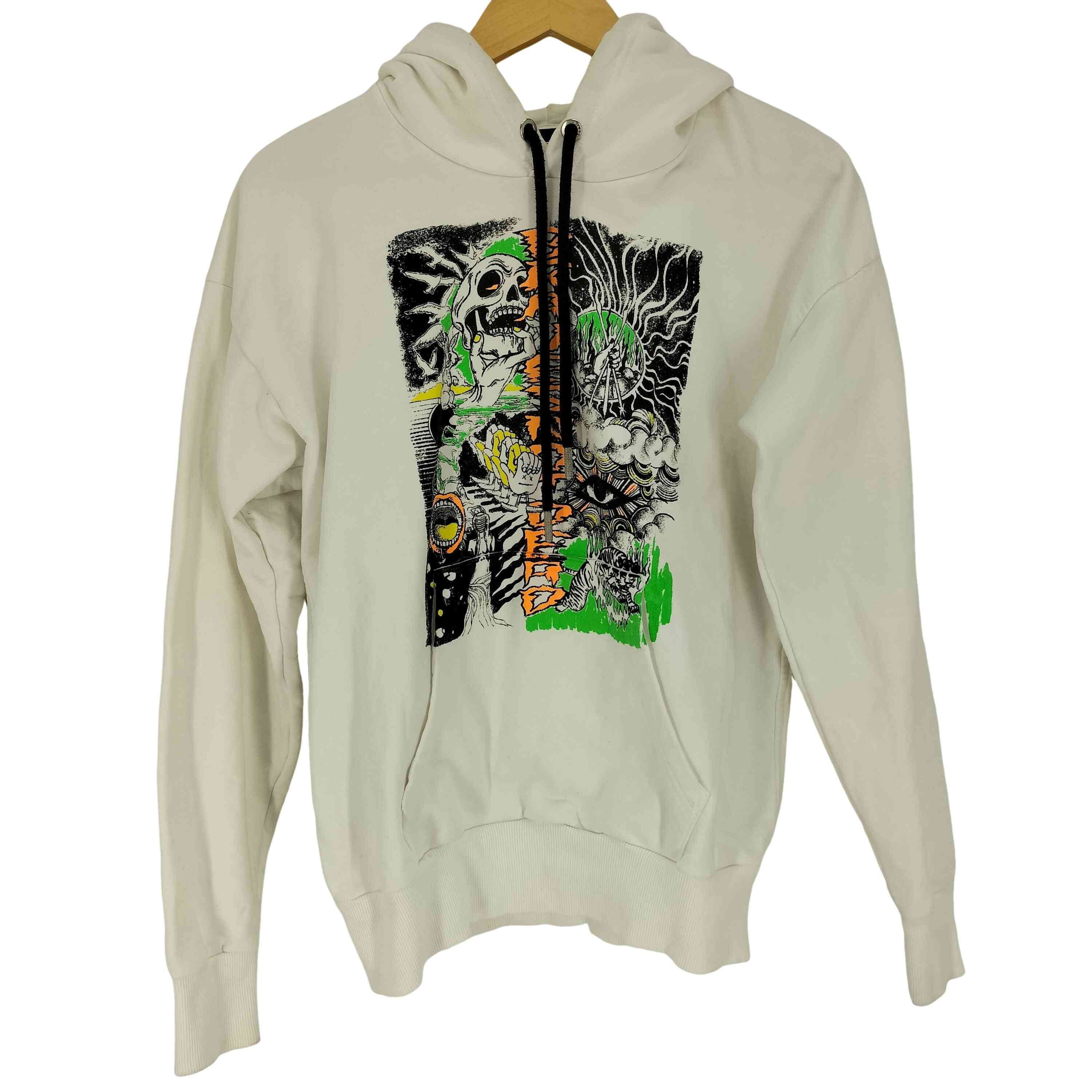スカル グラフィックプリント プルオーバーパーカー【1142037156585】