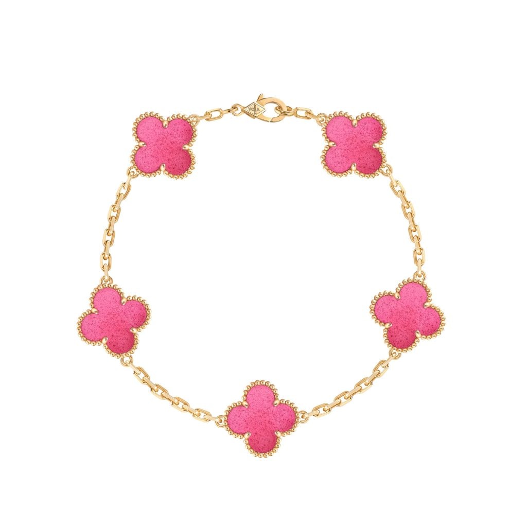 Van Cleef & Arpels ヴァンクリーフ ヴィンテージ アルハンブラ ピンクエナメル