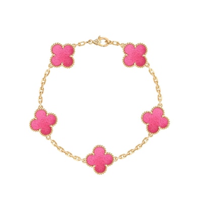 Van Cleef & Arpels ヴァンクリーフ ヴィンテージ アルハンブラ ピンクエナメル