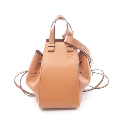 ロエベ LOEWE HAMMOCK MEDIUM ハンモック ミディアム 2WAY ハンドバッグ バッグ レザ- レディース ブラウン系 【中古】