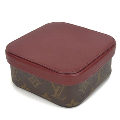 【中古】 ルイ・ヴィトン アクセサリーポーチ ボワットカミーユMM GI0019 モノグラム レザー ボルドー ブラウン ボックス 小物入れ インテリア レディース 女性 LOUIS VUITTON