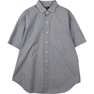 古着 ラルフローレン Ralph Lauren POLO by Ralph Lauren ESTATE CLASSIC FIT 半袖 コットン チェックシャツ メンズL相当/eaa644827