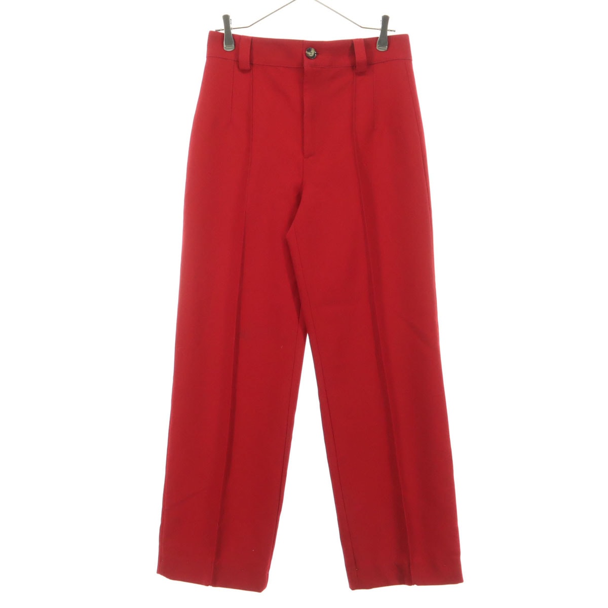 ZARA ザラ ピンタック ロングパンツ S レッド