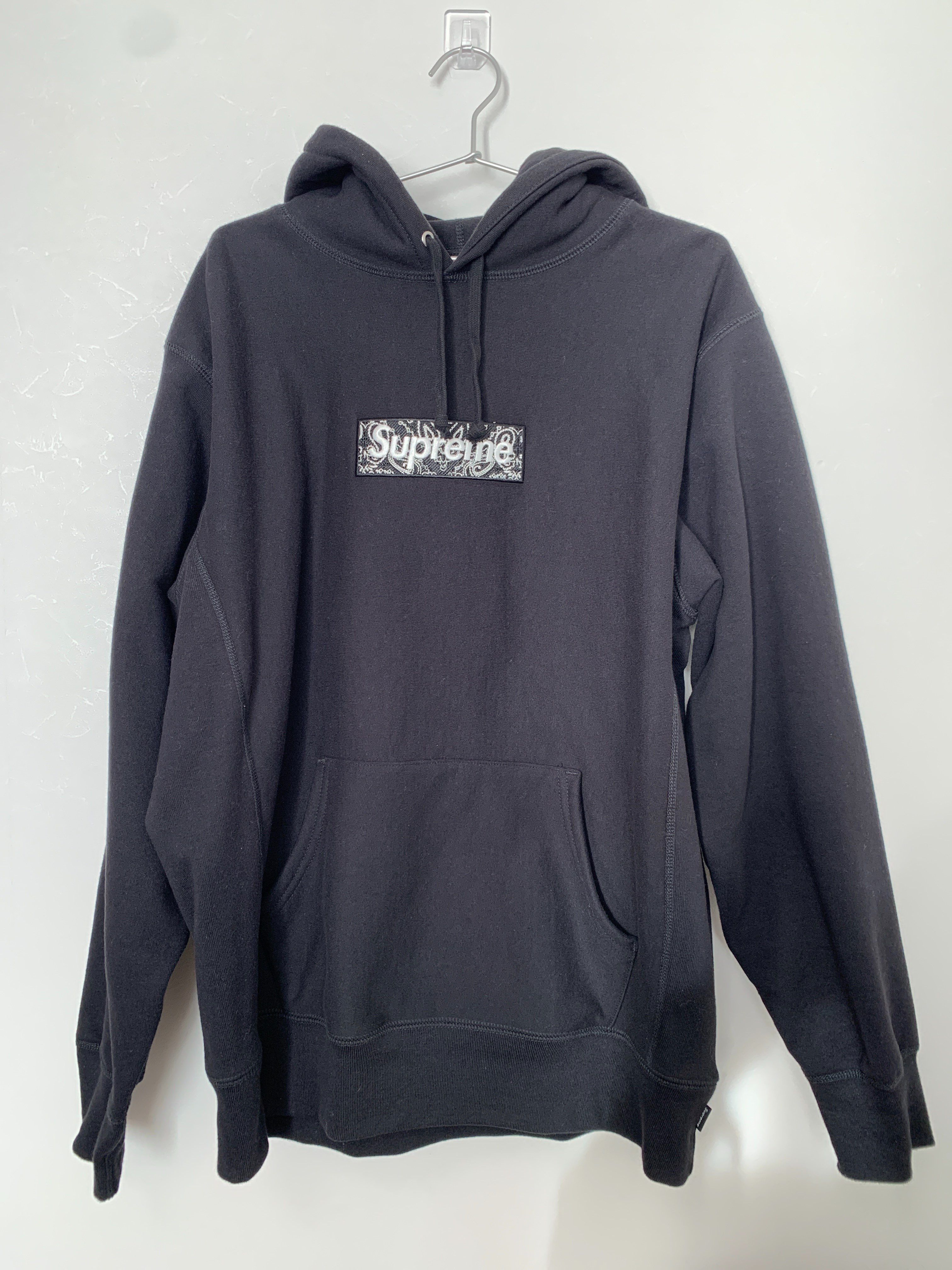 Supreme Bandana Box Logo Hooded Sweatshirt "Black"