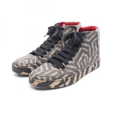 グッチ GUCCI GGカレイド スニーカー 靴 PVCコーティングキャンバス メンズ グレー系 407342 【中古】