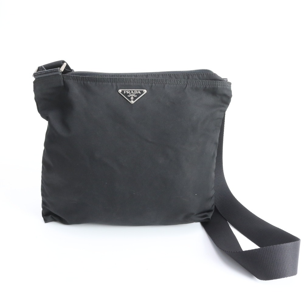 ■美品 プラダ テスート ナイロントライアングルロゴショルダーバッグ