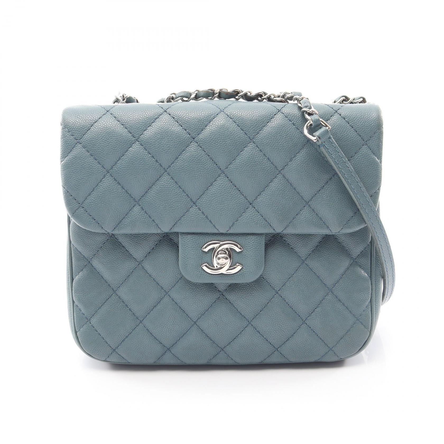 シャネル CHANEL マトラッセ ショルダーバッグ バッグ キャビアスキン(グレインドカーフ) レディース ブルー系 【中古】