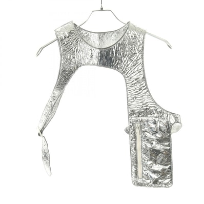 ルイ・ヴィトン LOUIS VUITTON ミッドレイヤー ベスト 衣料品 トップス レザー シルバー メンズ シルバー系 【中古】