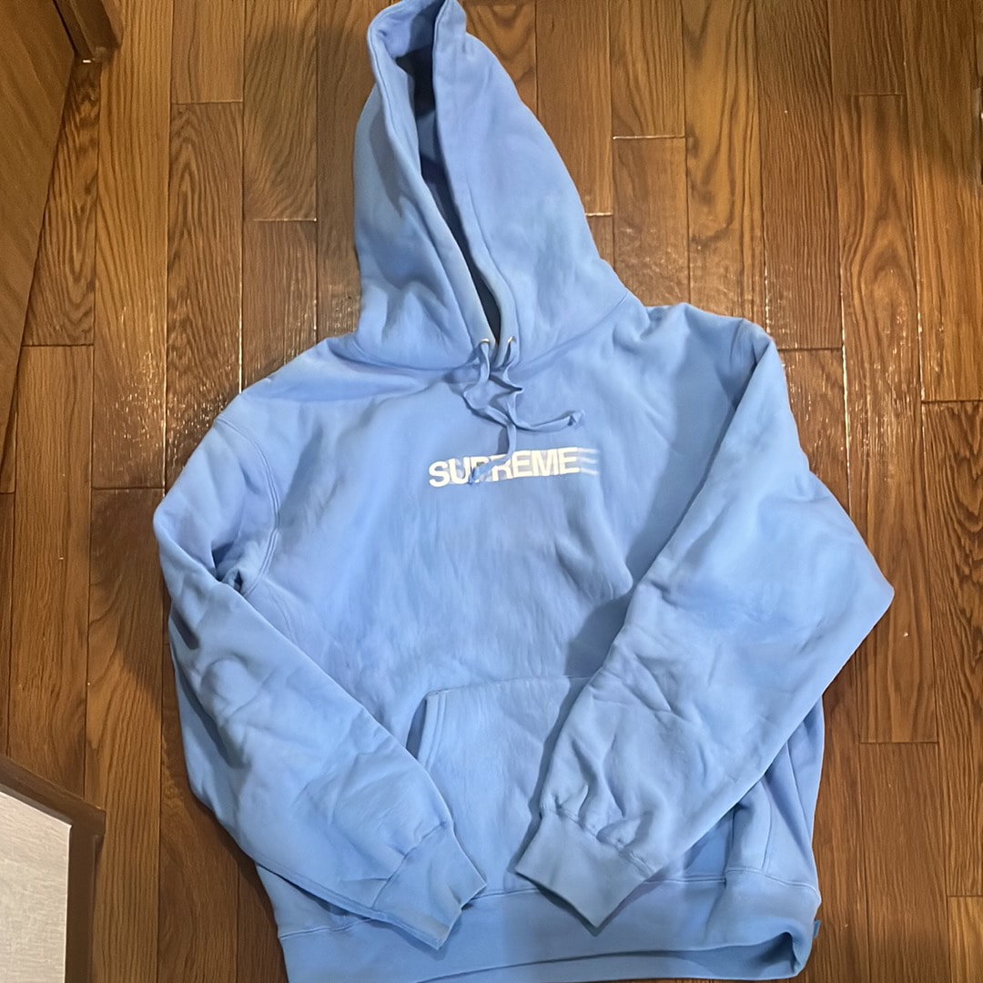 Supreme Motion Logo Hooded Sweatshirt "Light Blue" (23SS)
