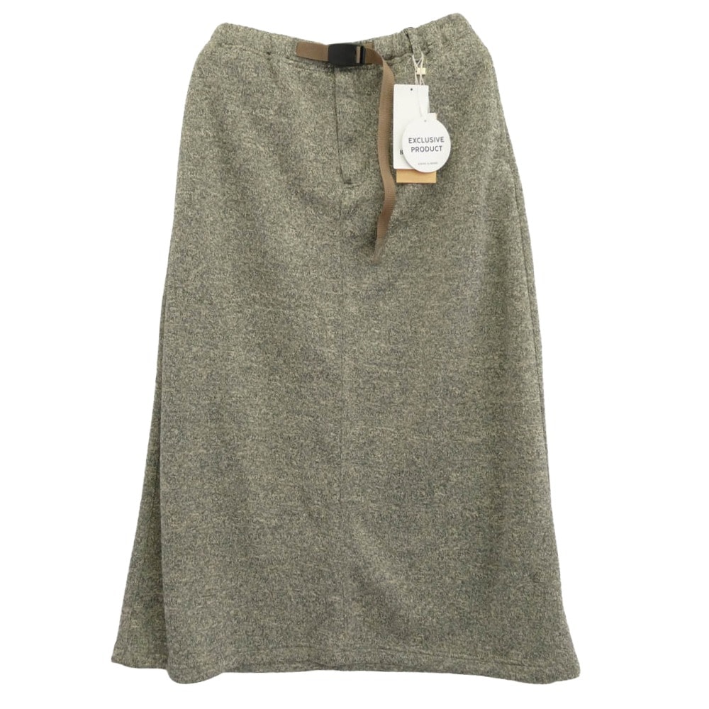 Gramicci グラミチ スカート GLSK4-F1062 B:MING by BEAMS ビームス 別注 ニット フリース スカート グレー系 M【極上美品】【中古】