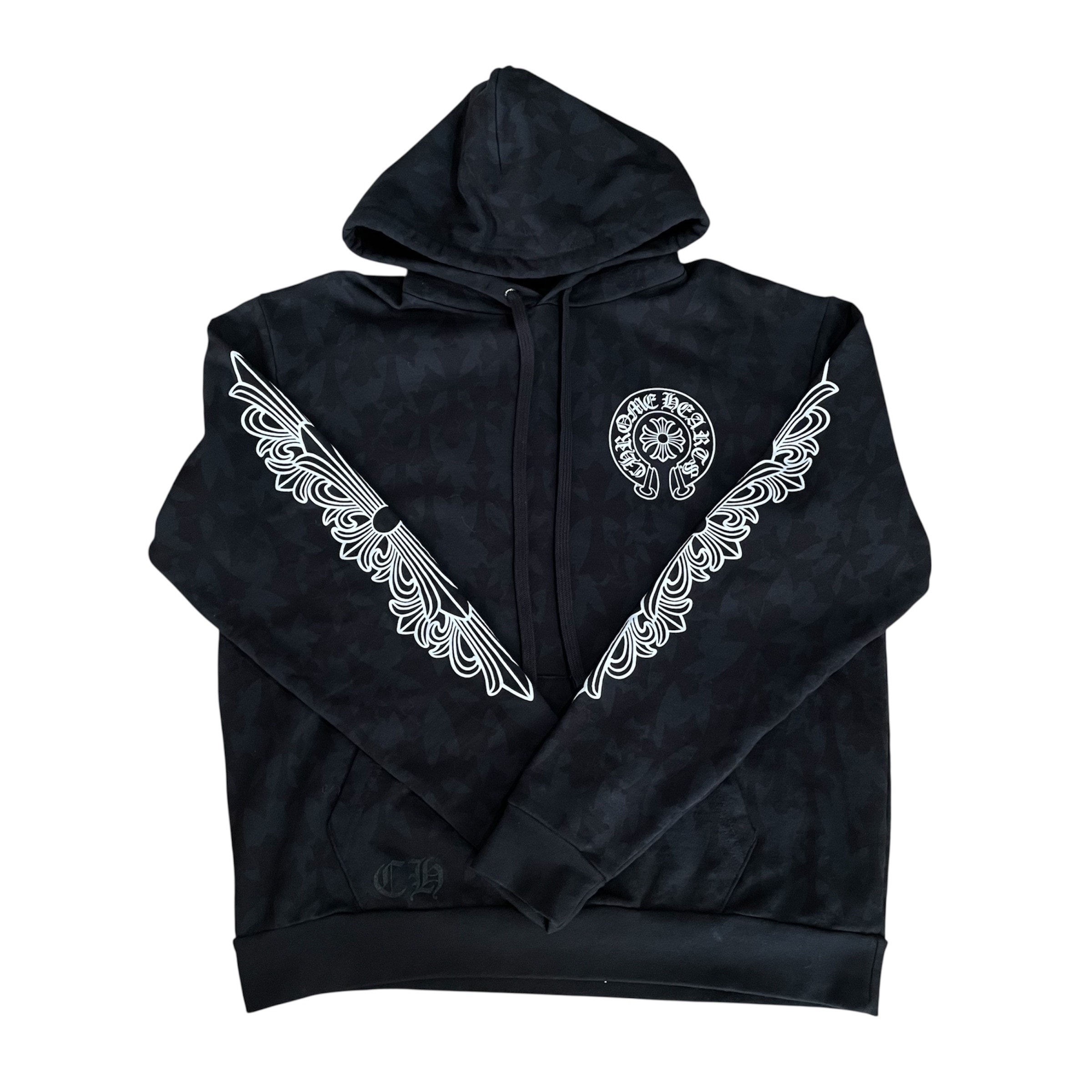 クロムハーツ グレイブヤード セメタリークロス ジップアップフーディー "ブラック"